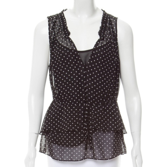 Cynthia Steffe Polka Dot Peplum Blouse - Picture 4 of 8